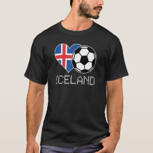Camiseta Futebol Islândia Islandês Bandeira Amor País Orgul