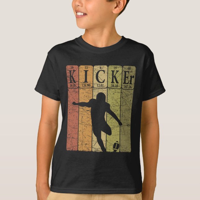 Camiseta Futebol Kicker Elementos de Mesa Periódicos Futebo (Frente)