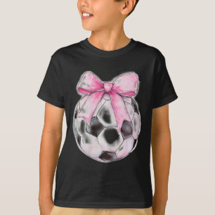Camiseta Futebol Ll Rosa Coquette Laço Fita Delicada Menina