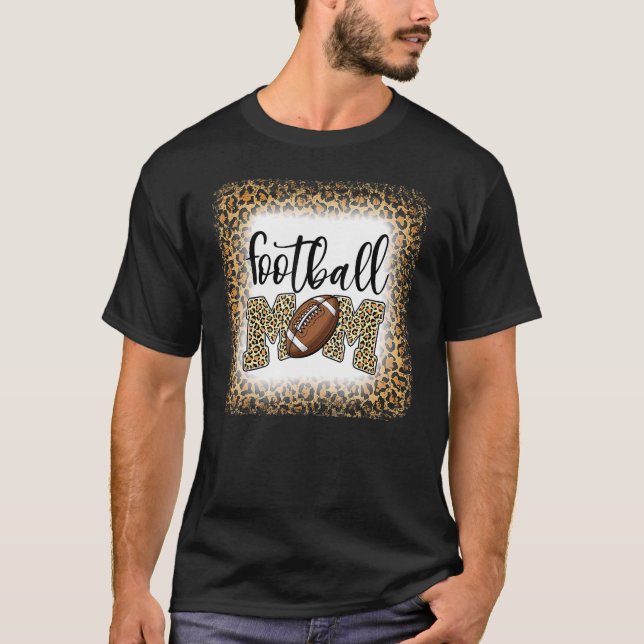 Camiseta Futebol Mãe Leopard Futebol Dia de as mães 20 (Frente)