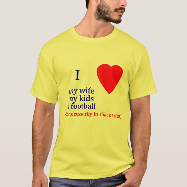 Camiseta Futebol mim coração minha esposa (Frente)