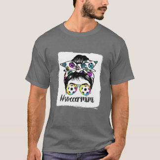Camiseta Futebol Mimi Vida Mensagem Bun Bandana Mulheres Mã