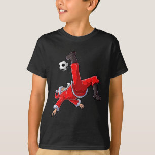 Camiseta Futebol Natal Papai Noel Chuta Bicicleta Natal Men