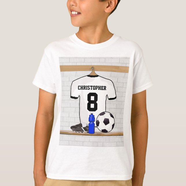 Camiseta Futebol Negro Personalizado Jersey (Frente)