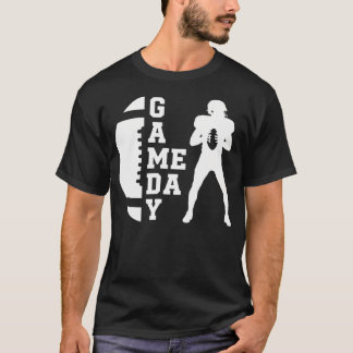 Camiseta Futebol no Dia do Jogo Silhueta Mulheres Fã Dia de
