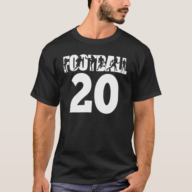 Camiseta Futebol Número 20 Meus Jogadores De Futebol Favori (Frente)