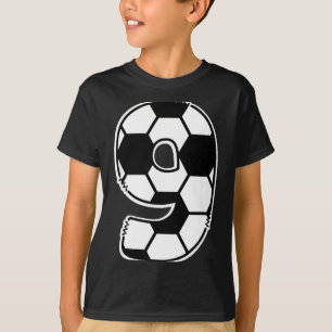 Camiseta Futebol Número 9 Dia de Matemática de Aniversário