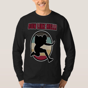 Camiseta Futebol para Fã de Esportes Corra Como o Inferno