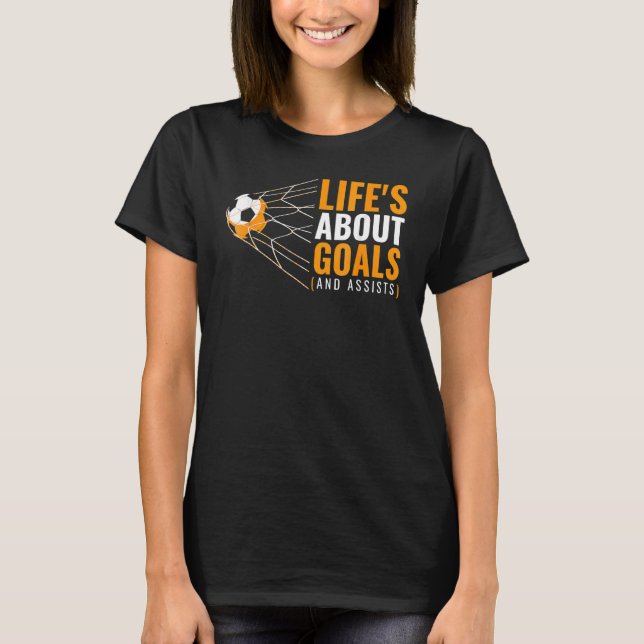 Camiseta Futebol para meninos 'A vida é sobre os objetivos' (Frente)