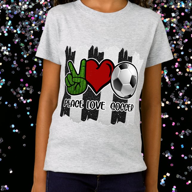 Camiseta Futebol Peace and Love (Criador carregado)
