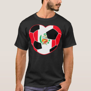 Camiseta Futebol peruano de Jersey Ball Heart Jersey