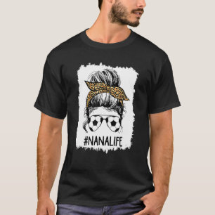 Camiseta Futebol Sangrento Nana Life Messy Bun Hair Leopard