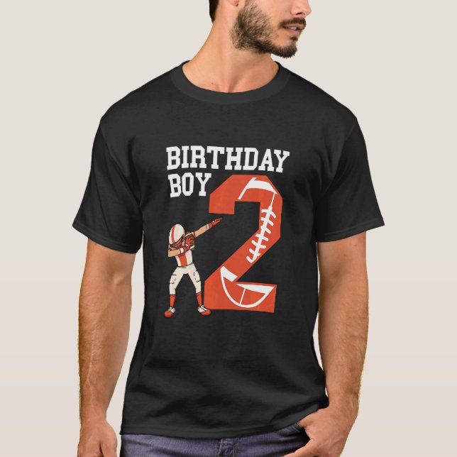 Camiseta Futebol segundo Infantil Aniversário De 2 Anos (Frente)
