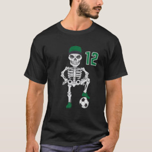 Camiseta Futebol Skeleton Jersey Número 12 Equipe Presente