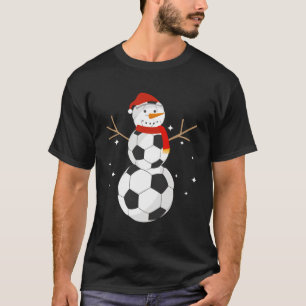 Camiseta Futebol Snowman Natal Neve Santa Hat Scarf Funn