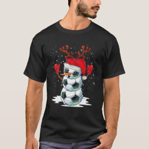 Camiseta Futebol Snowman Natal Pijamas Santa Hat Reindee