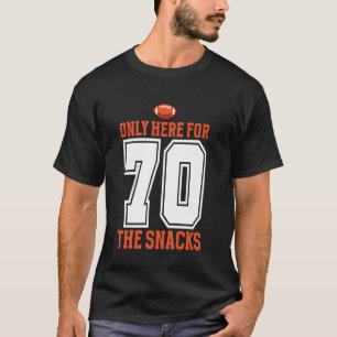 Camiseta Futebol Só Está Aqui Pelos Lanches 70 Homens Mulhe