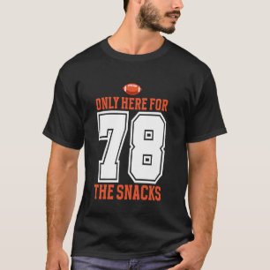 Camiseta Futebol Só Está Aqui Pelos Lanches 78 Homens Mulhe