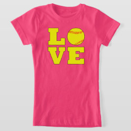 Camiseta Futebol Style Girls Fastpitch Love Jersey Shirt