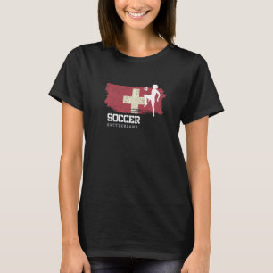 Camiseta Futebol Suíça Futebol Bandeira Feminino Futebol Me