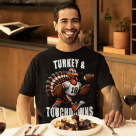 Camiseta Futebol turco e touchdowns