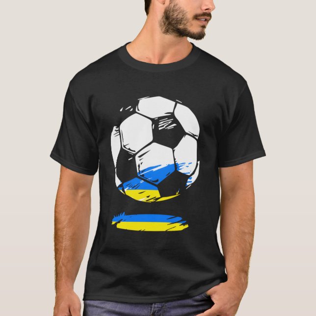 Camiseta Futebol ucraniano do time de futebol (Frente)