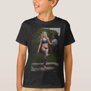 Camiseta Futebol Vermelho Branco Azul Bandeira Americana 4 