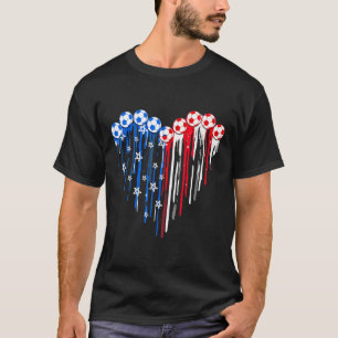 Camiseta Futebol Vintage 4 de Julho Homens EUA Bandeira Ame