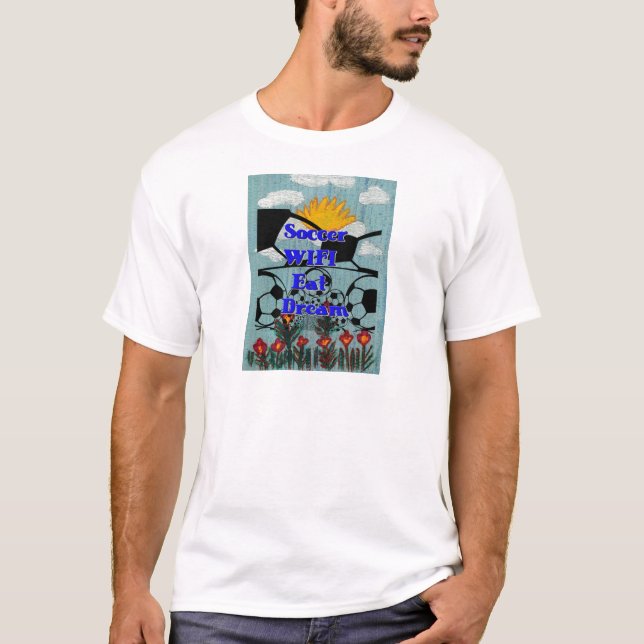 Camiseta Futebol WIFI Comeu Sonho - Divertido Impressão de  (Frente)