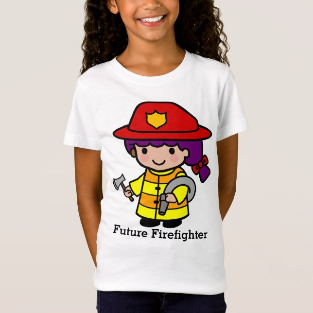 Camiseta Futura Bombeiro com Ax e Mangueira (Frente)