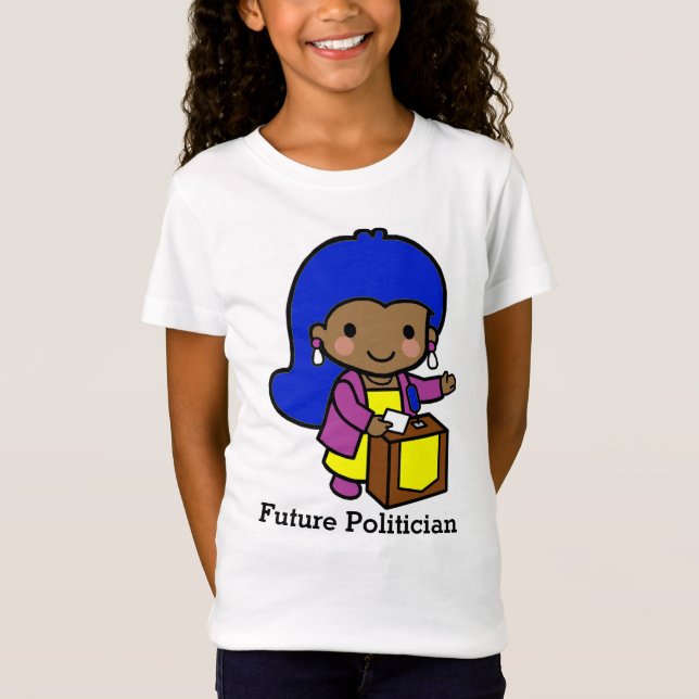 Camiseta Futura garota bonita/política/Auto-falante (Frente)