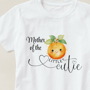 Camiseta Futura Mãe do Pequeno Laranja Citrino Fofo