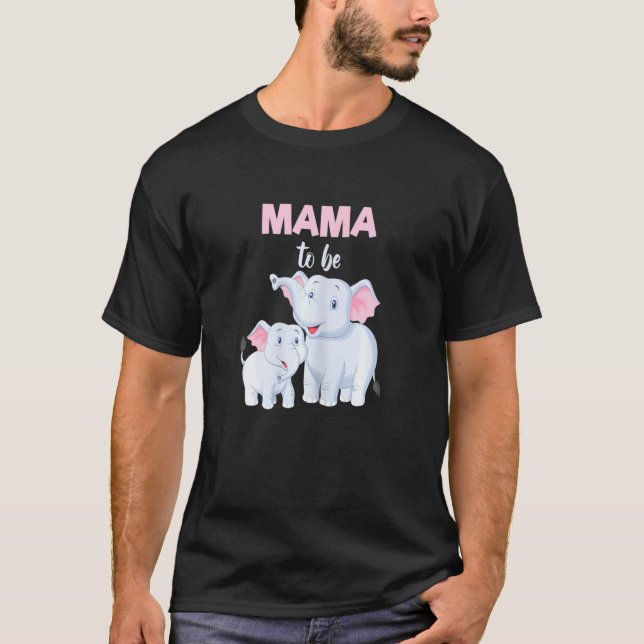 Camiseta Futura Mãe Elefante Chá de fraldas (Frente)