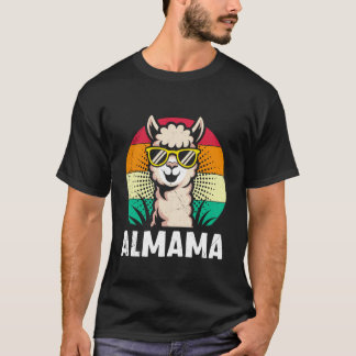 Camiseta Futura Mãe LAMAMA ALMAMA Divertida Mãe de Primeira