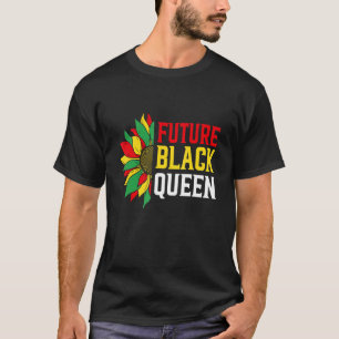 Camiseta Futura Rainha Negra Flores Orgulhosas Melanina Afr