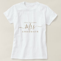 Futura Sra. Chic Script Nome Personalizado Noiva a