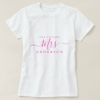 Futura Sra Chic Script Nome Personalizado Noiva a 