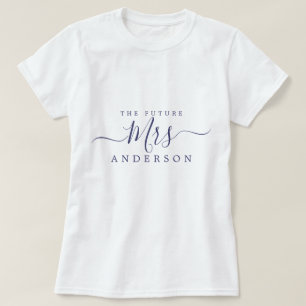 Camiseta Futura Sra. Roteiro Nome Personalizado Noiva a ser