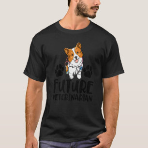 Camiseta Futura Veterinária Corgi Mulheres Adoram Coggy Dou