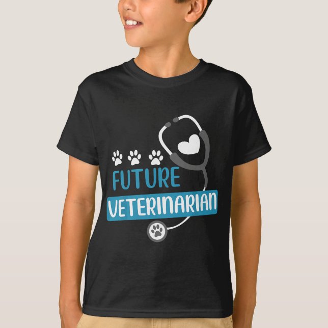 Camiseta Futura Veterinária Gift Vet Costume Kit Homens Mul (Frente)