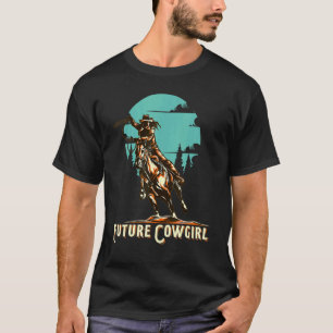 Camiseta Futuras Garotas-Vovó Ocidentais Eu Preferiria Cowg