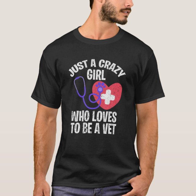 Camiseta Futuras raparigas Vet Mulheres Veterinária Vet Tec (Frente)