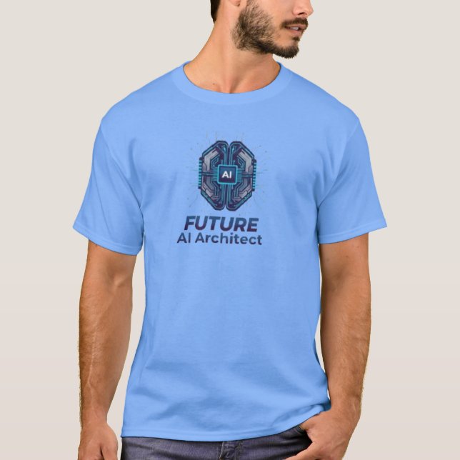 Camiseta Future AI Architect - Futuristic Technology Design (Frente)