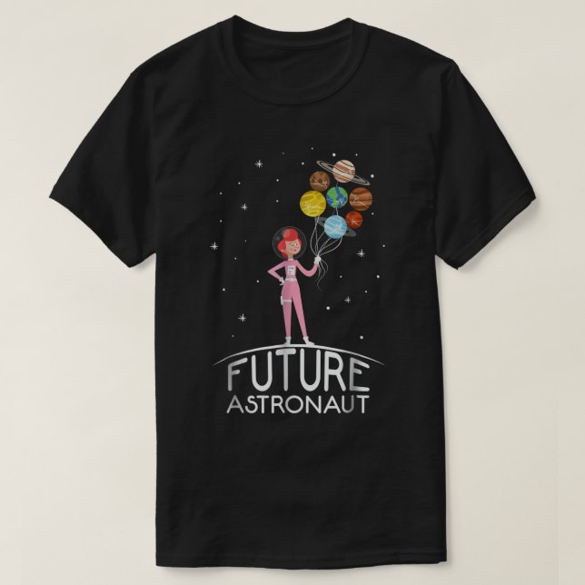 Camiseta Future Astronaut Space Kid Design (Frente do Design)