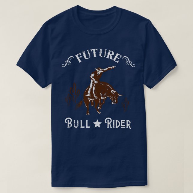 Camiseta Future Bull Rider Cowboy Ocidental do Texas (Frente do Design)