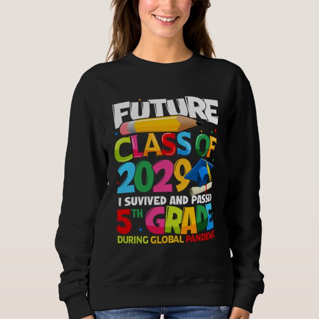 Camiseta Future Class Of 2029 I Survived Passed 5th Grade G (Frente)