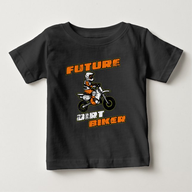 Camiseta Future Dirt Biker Funny Motocross Gift for Kids (Frente)