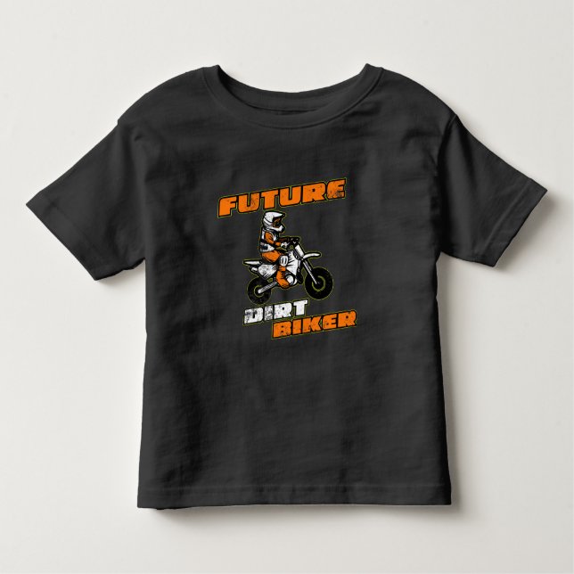 Camiseta Future Dirt Biker Funny Motocross Gift for Kids (Frente)