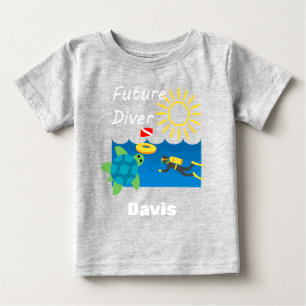 Camiseta Future Diver Design - Baby Fine Jersey T Shirt