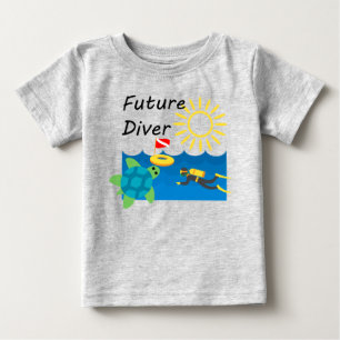 Camiseta Future Diver Design - Baby Fine Jersey T Shirt